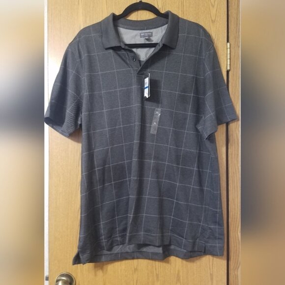 NWT VanHeusen Flex Black Polo Shirt Size XL - Picture 1 of 3